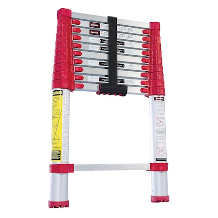 Vestil Aluminum Telescopic Extension Ladder, 250 lb Load Capacity TLAD-10